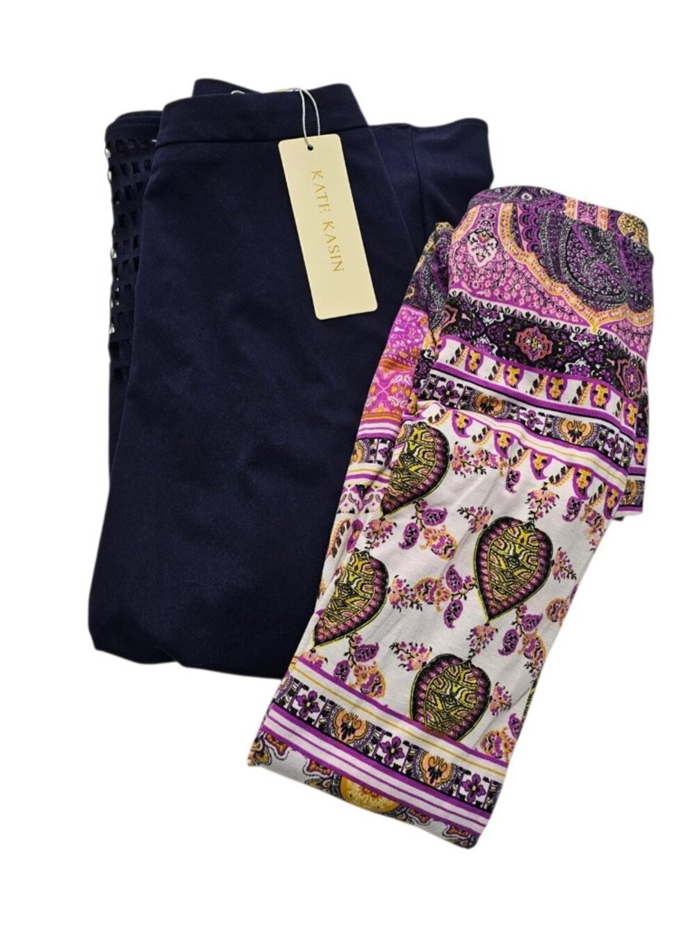 Bundle 2 Skirts Large Mixed Brands Kate Kasin Blue Lily Star Multicolor